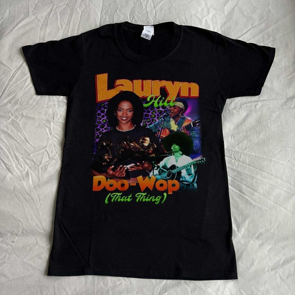 Lauryn Hill Unisex Black T-Shirt, Graphics Unisex Retro T-Shirt